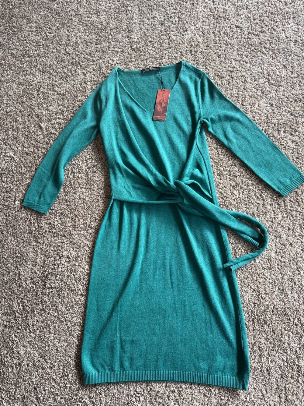 Peruvian Connection Shelter island dress in turquoise size small